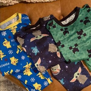 Cuddl Duds Pajamas Set - Pikachu, Minecraft and Baby Yoda Designs